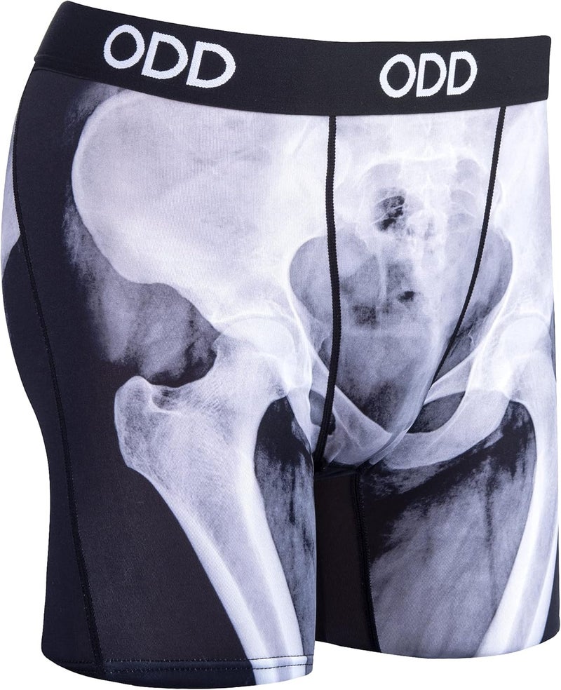 Odd Sox , X Ray, Men's Boxer Briefs, Funny Skeletal Bone Print Underwear - Image 3